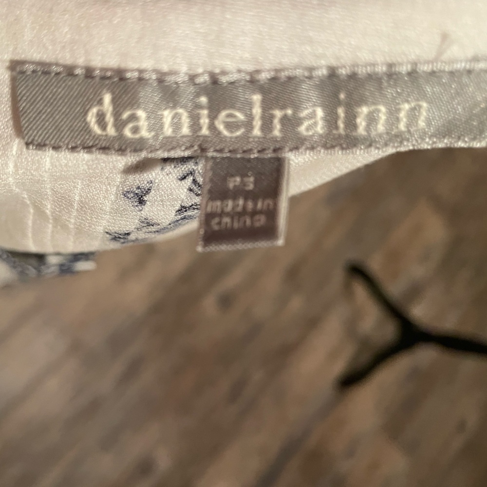 Danielrainn White And Blue Patterned Sweater - image 4